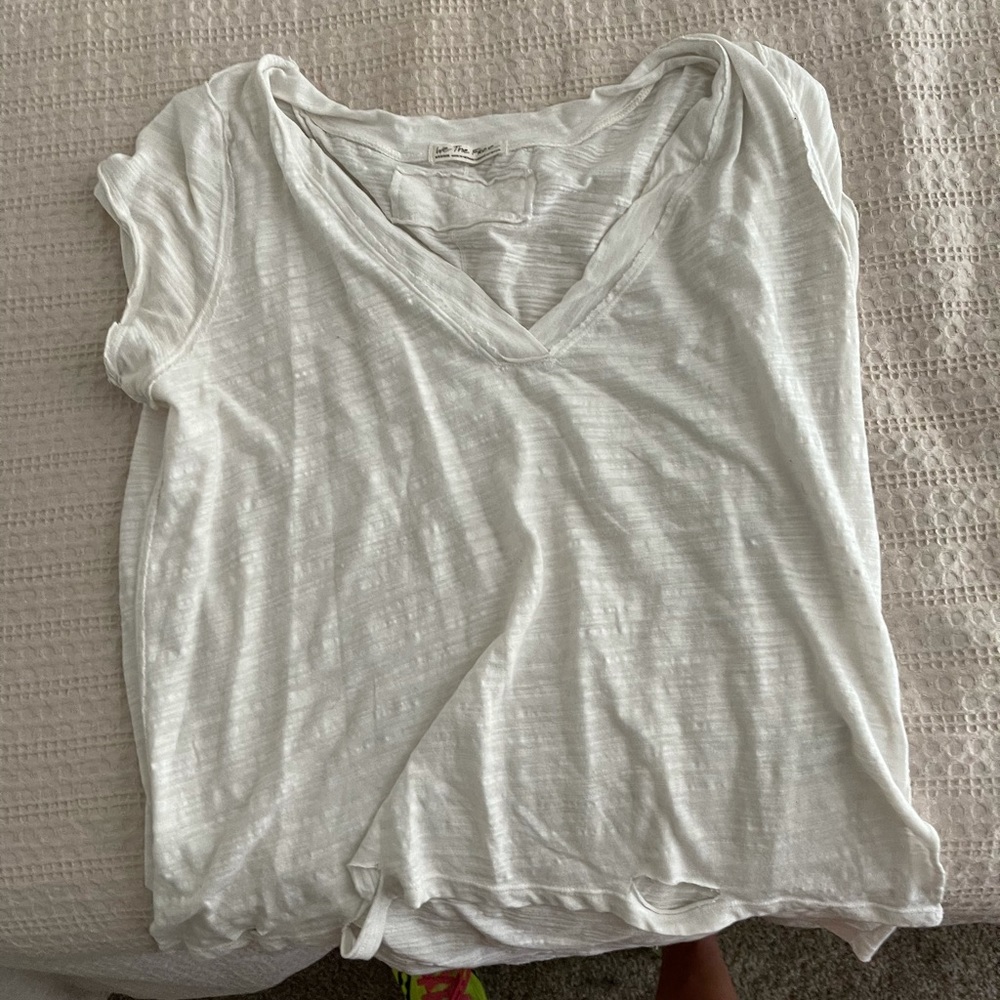Free People Distressed Tee